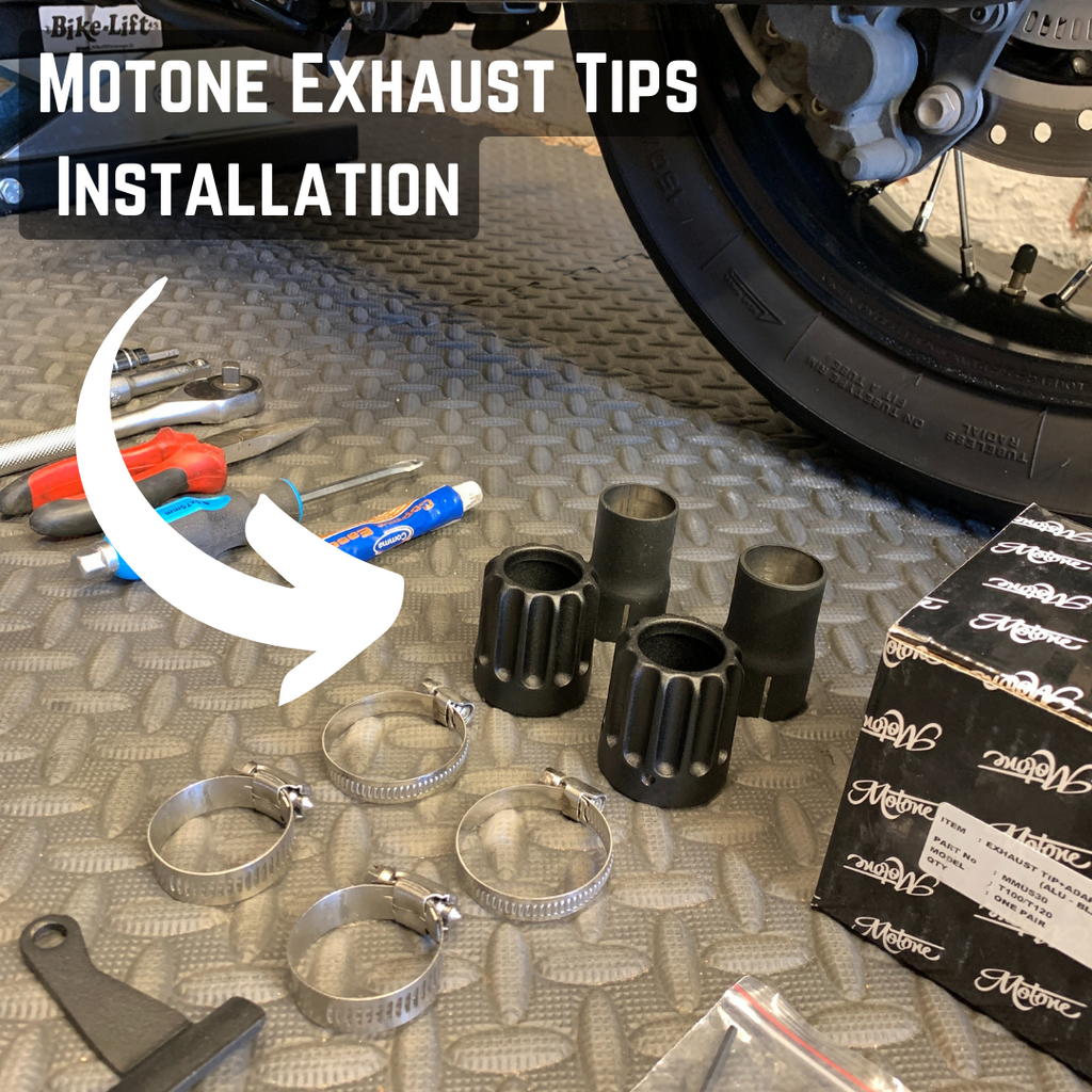 Triumph T100 - Motone Exhaust Tip Install